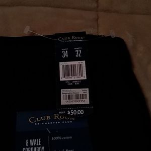 Club Room Black corduroy Pants Size 34x32